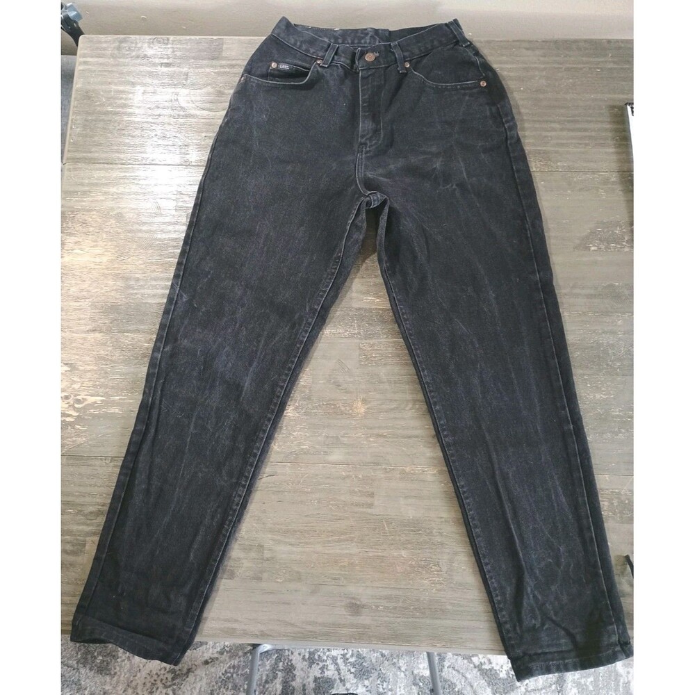 Lee Faded Black Mom Jeans Size 7 Med Vintage Jeans